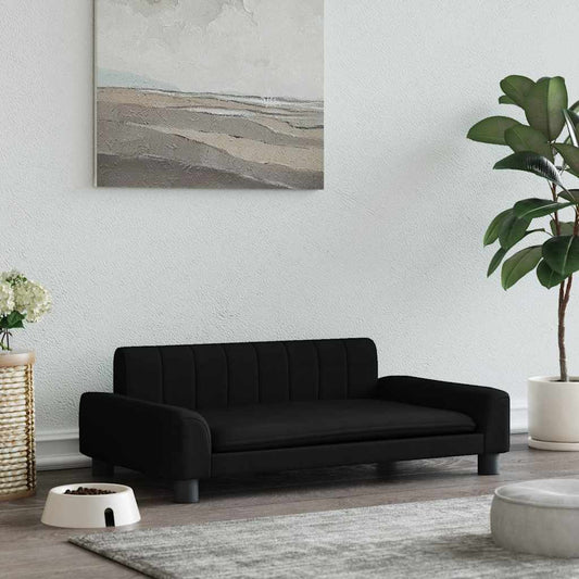 Pelíšek pro psy černý 90 x 53 x 30 cm textil