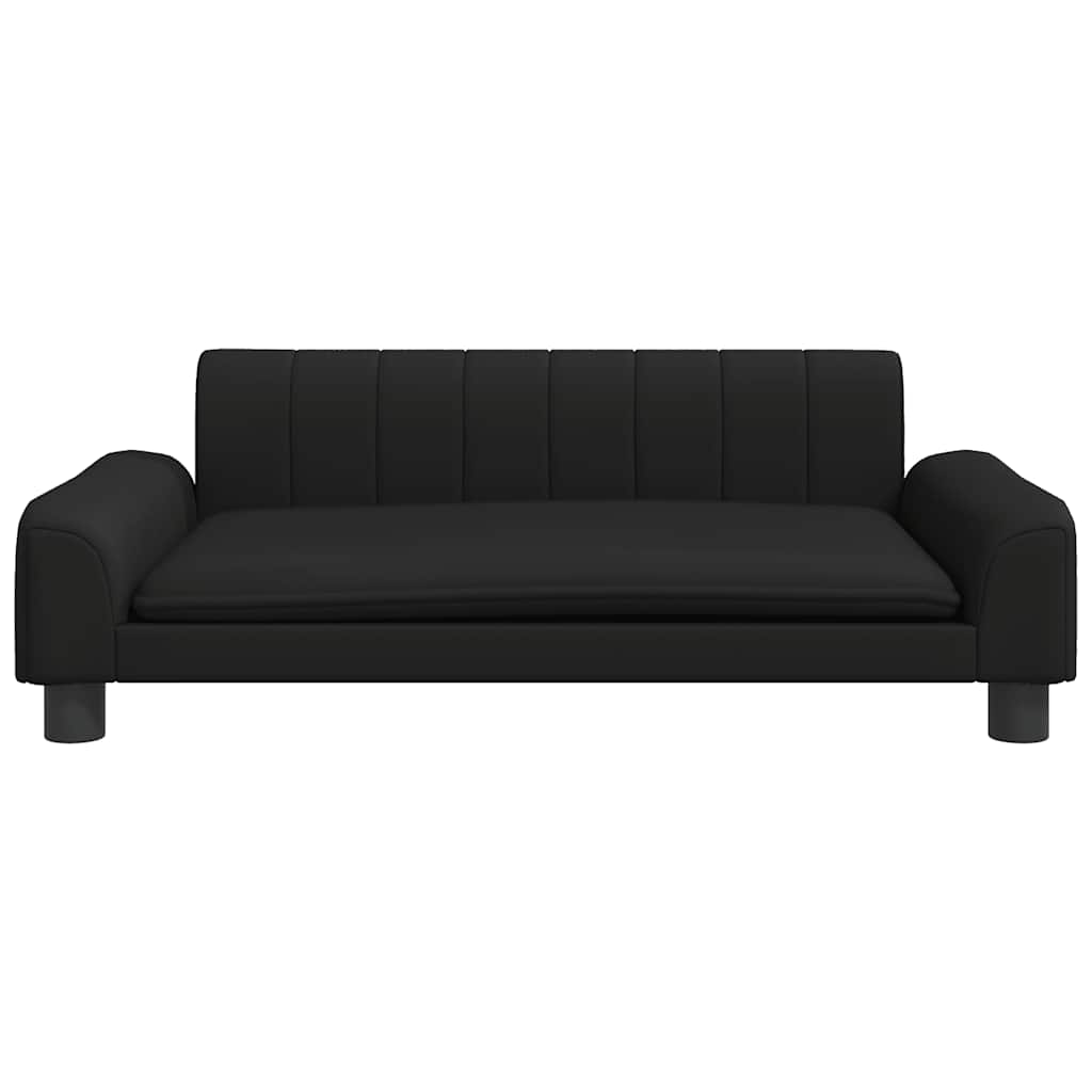 Pelíšek pro psy černý 90 x 53 x 30 cm umělá kůže