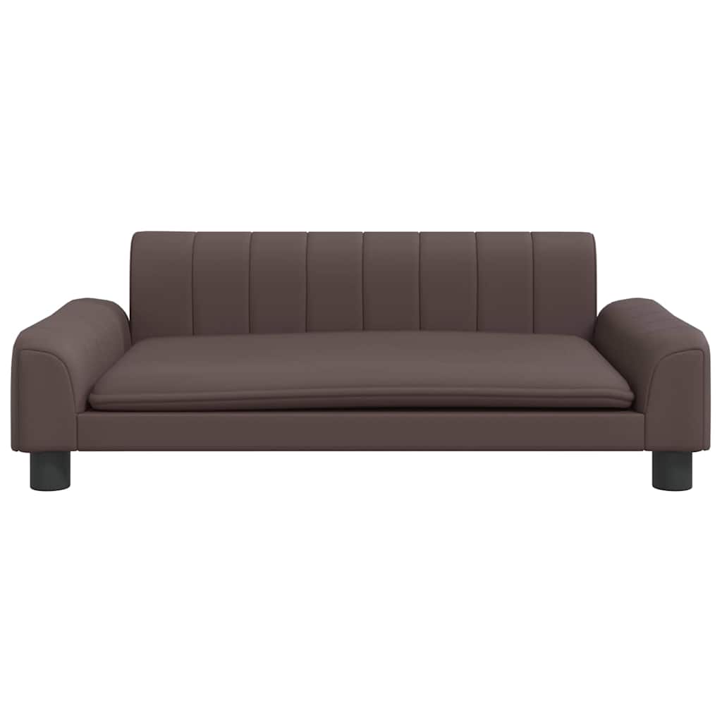Pelíšek pro psy hnědý 90 x 53 x 30 cm umělá kůže