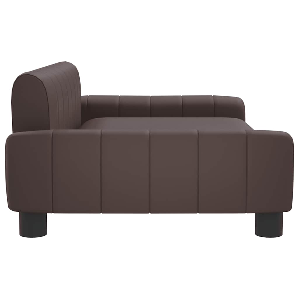 Pelíšek pro psy hnědý 90 x 53 x 30 cm umělá kůže