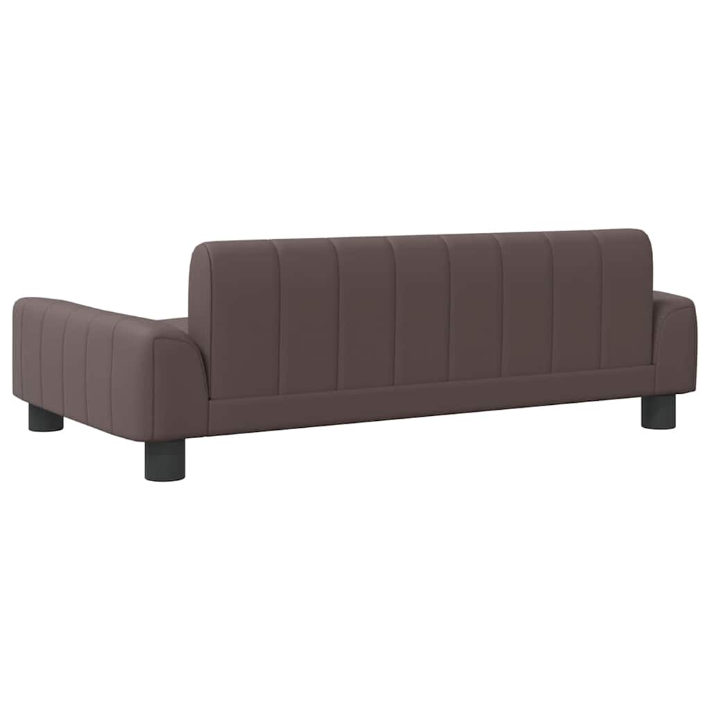 Pelíšek pro psy hnědý 90 x 53 x 30 cm umělá kůže