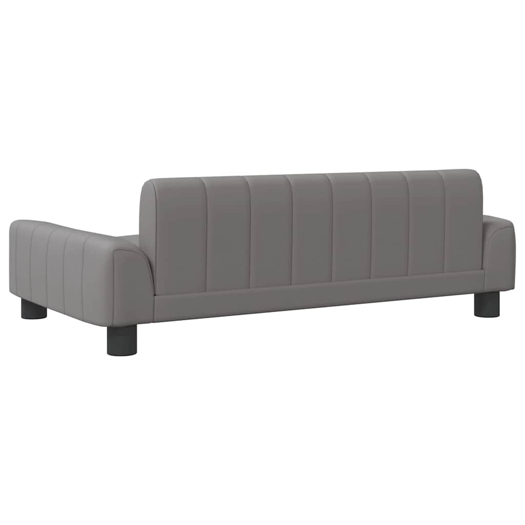 Pelíšek pro psy šedý 90 x 53 x 30 cm umělá kůže