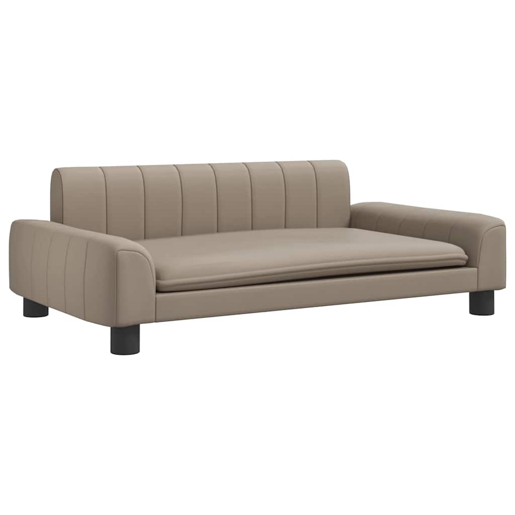 Pelíšek pro psy cappuccino 90 x 53 x 30 cm umělá kůže