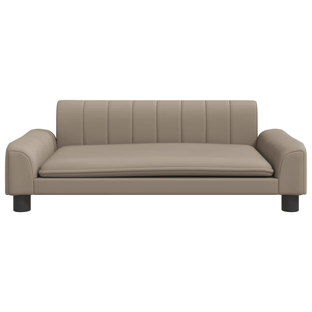 Pelíšek pro psy cappuccino 90 x 53 x 30 cm umělá kůže