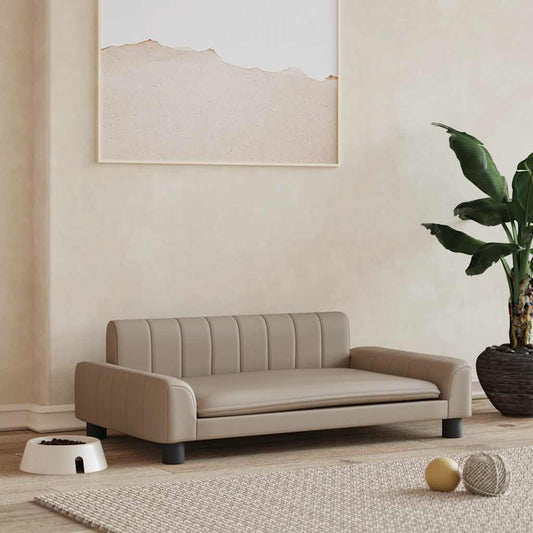 Pelíšek pro psy cappuccino 90 x 53 x 30 cm umělá kůže