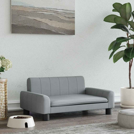 Pelíšek pro psy světle šedý 70 x 45 x 30 cm textil