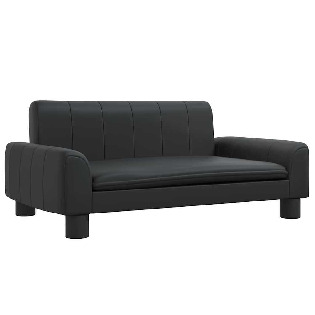 Pelíšek pro psy černý 70 x 45 x 30 cm umělá kůže