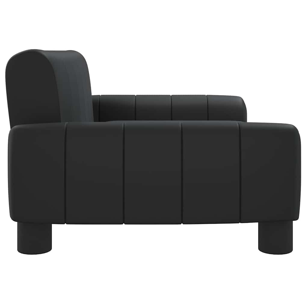 Pelíšek pro psy černý 70 x 45 x 30 cm umělá kůže