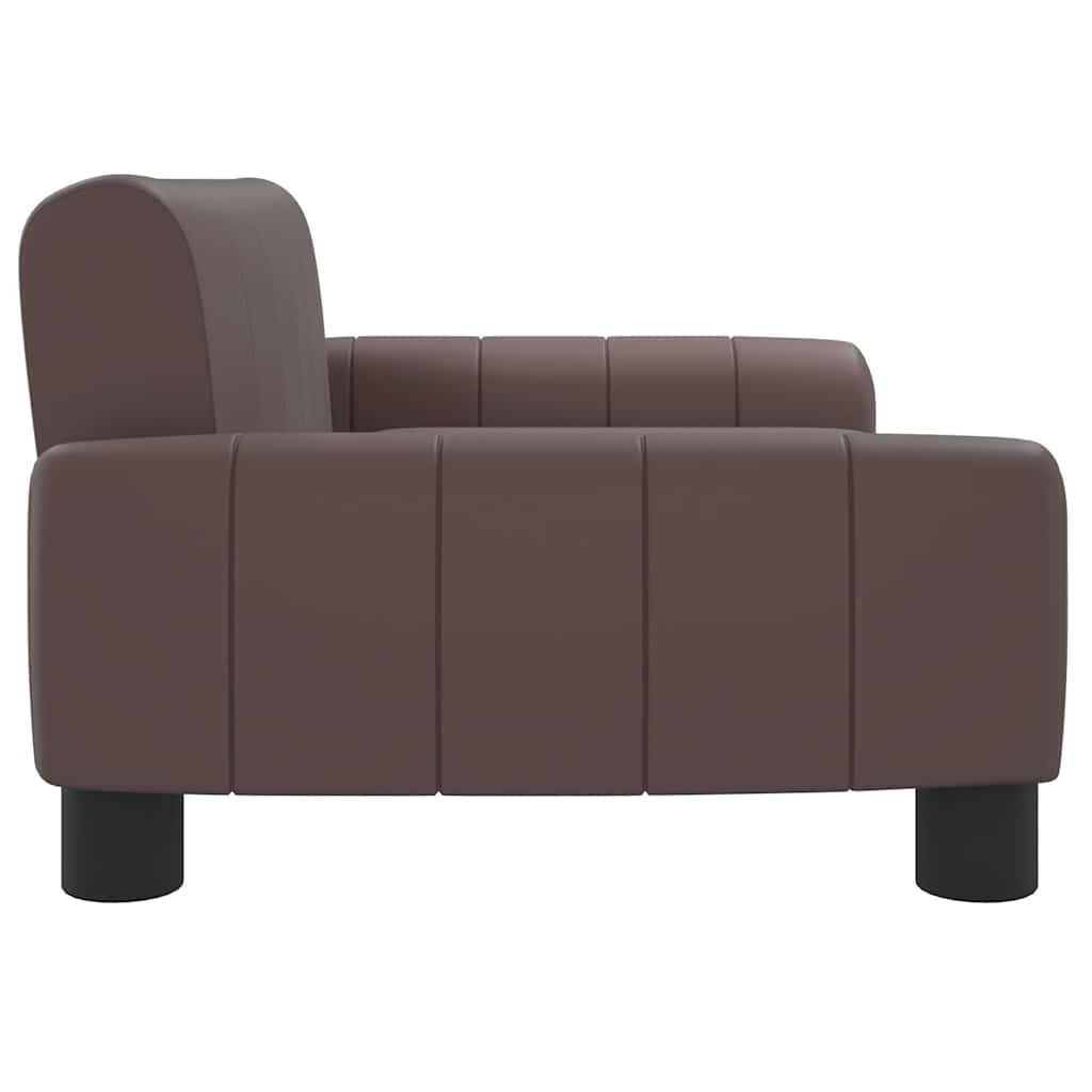 Pelíšek pro psy hnědý 70 x 45 x 30 cm umělá kůže