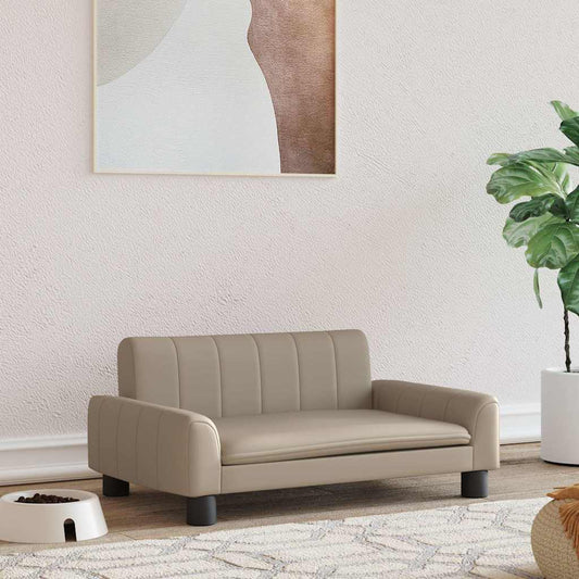 Pelíšek pro psy cappuccino 70 x 45 x 30 cm umělá kůže