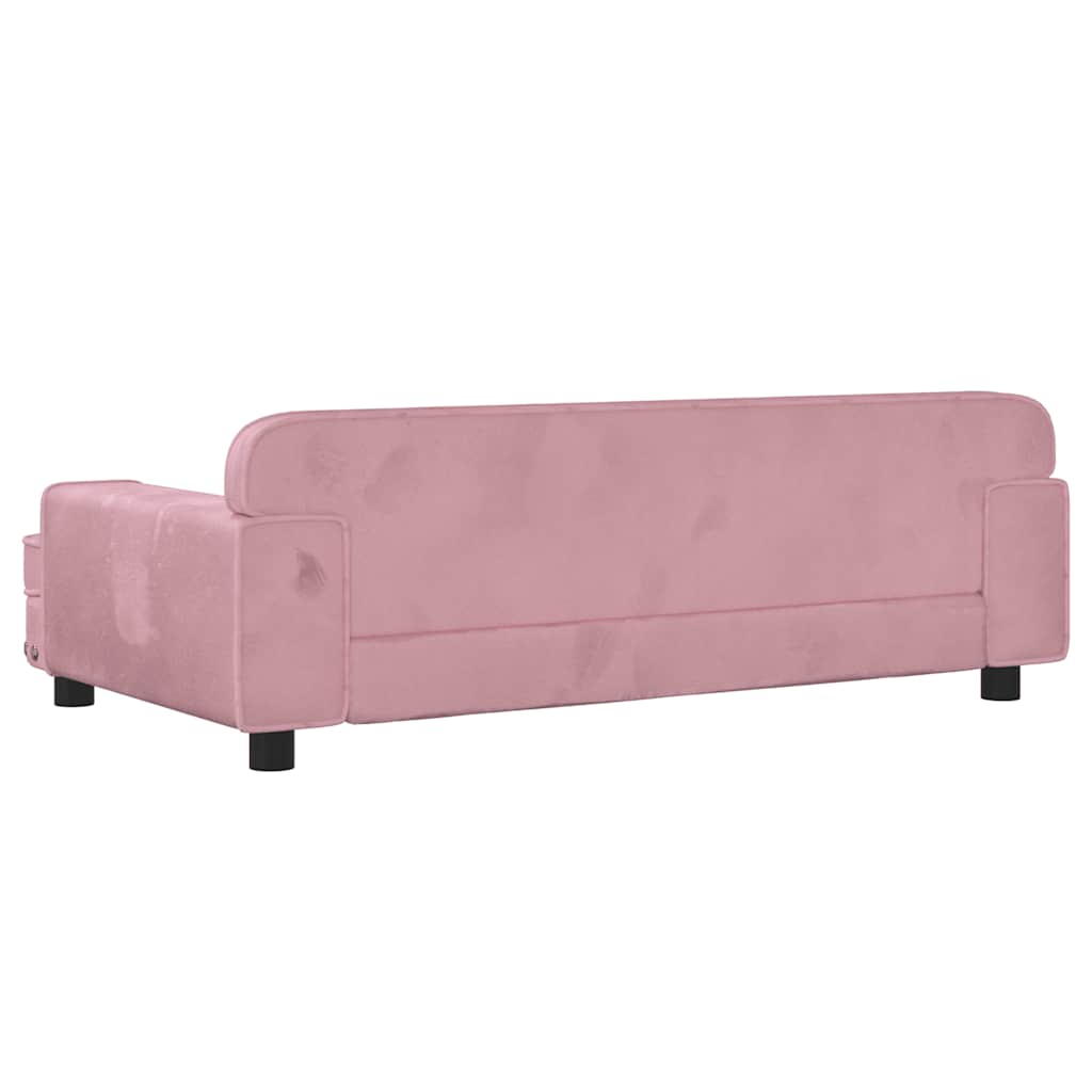 Pelíšek pro psy růžový 90 x 53 x 30 cm samet