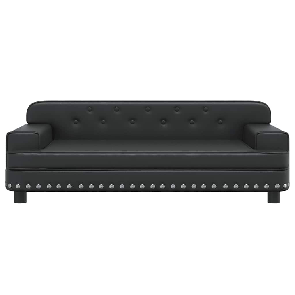 Pelíšek pro psy černý 90 x 53 x 30 cm umělá kůže