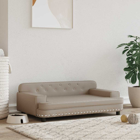 Pelíšek pro psy cappuccino 90 x 53 x 30 cm umělá kůže