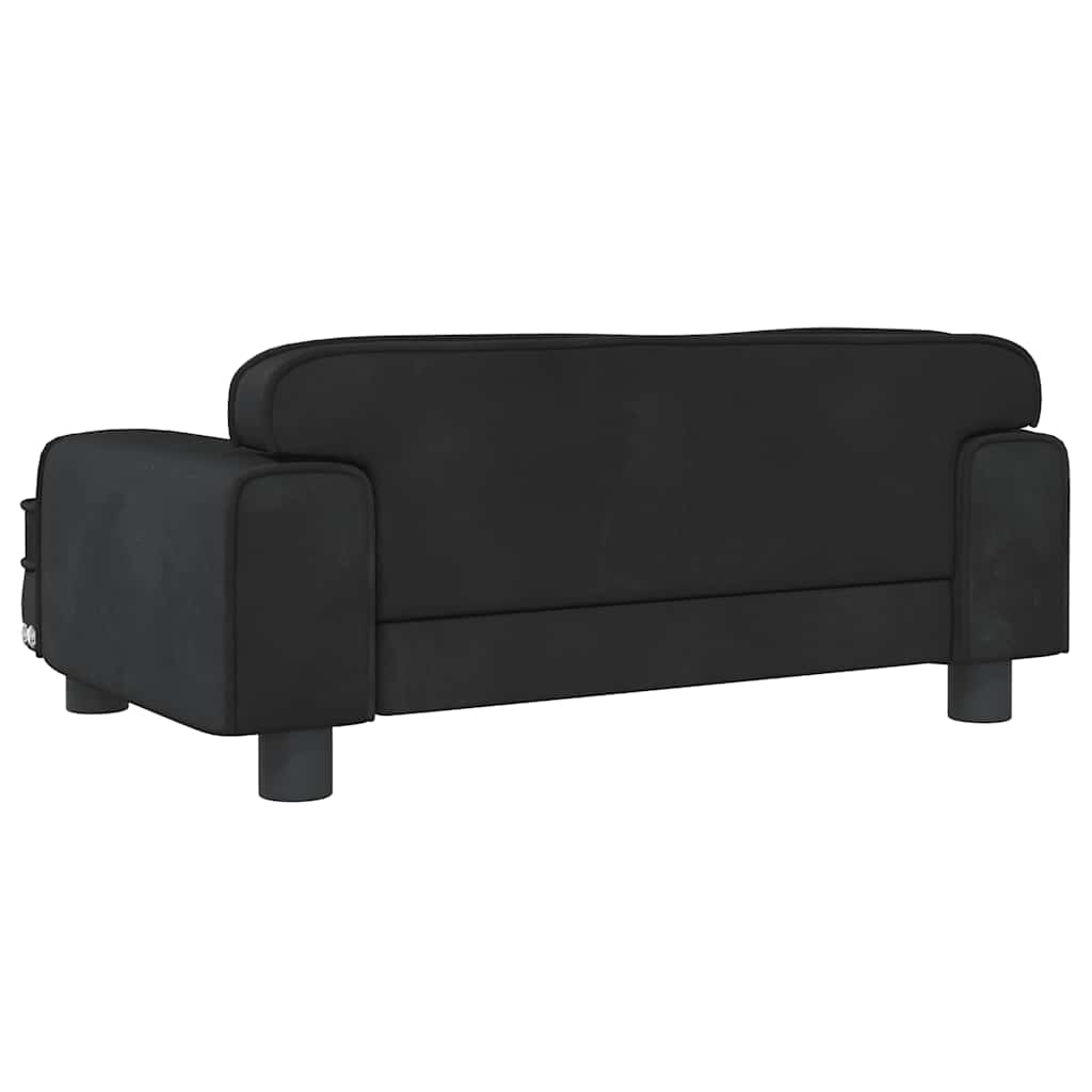 Pelíšek pro psy černý 70 x 45 x 30 cm samet