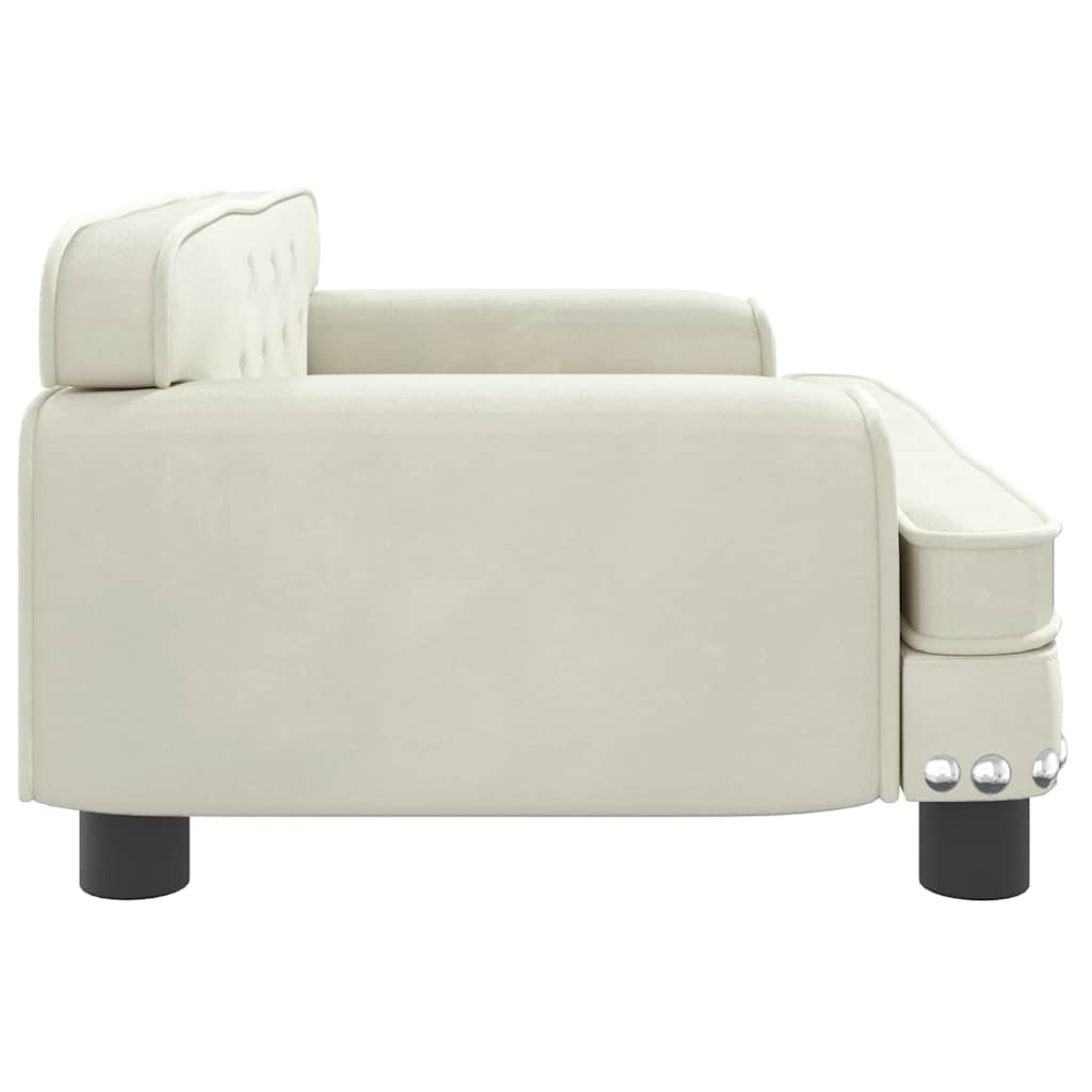 Pelíšek pro psy krémový 70 x 45 x 30 cm samet