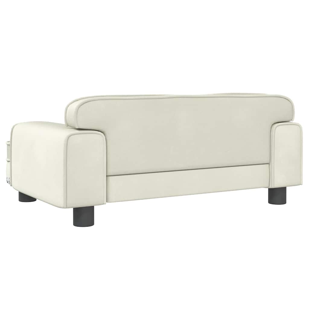 Pelíšek pro psy krémový 70 x 45 x 30 cm samet