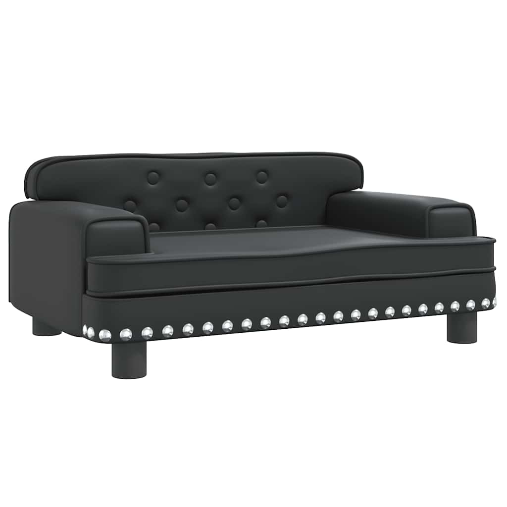 Pelíšek pro psy černý 70 x 45 x 30 cm umělá kůže