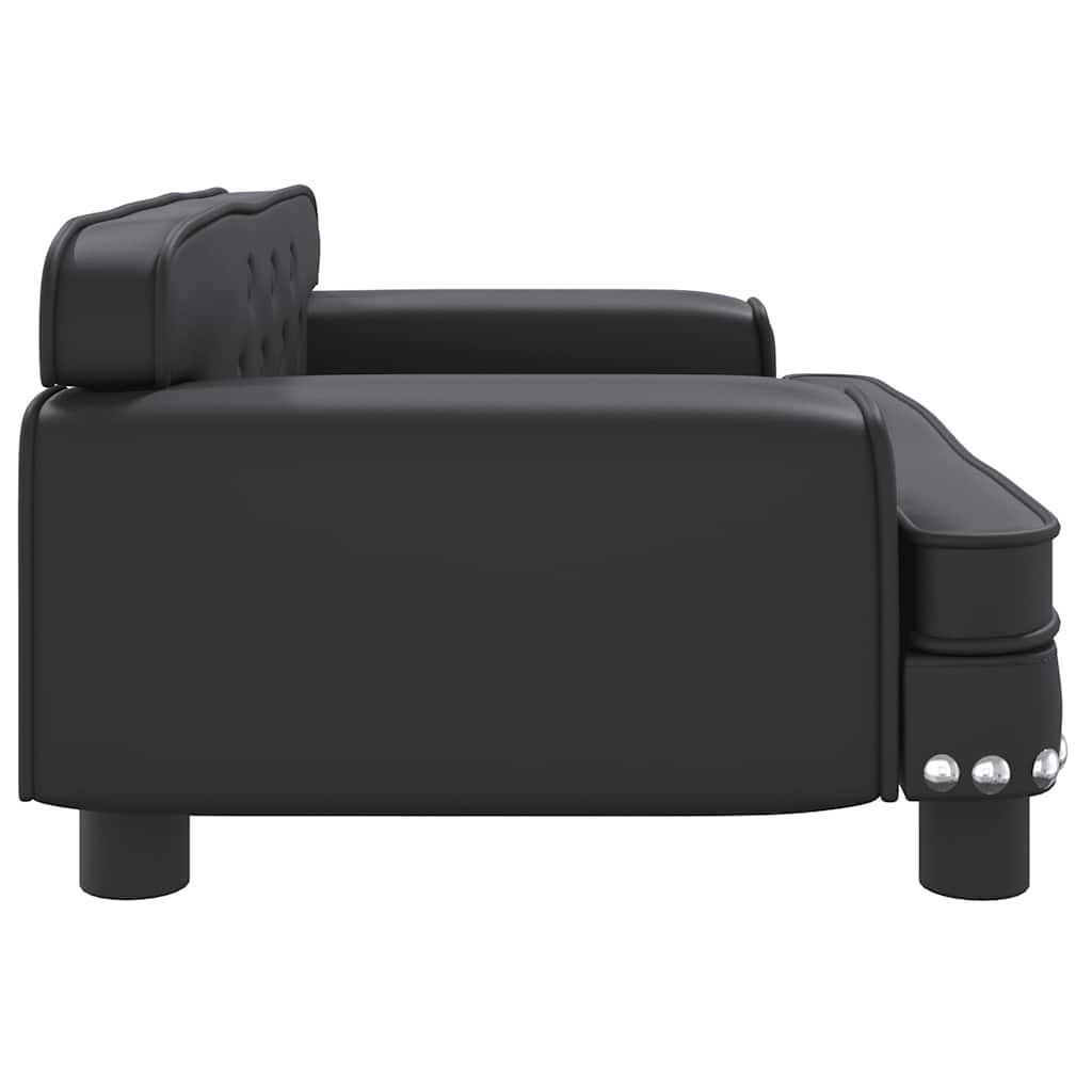 Pelíšek pro psy černý 70 x 45 x 30 cm umělá kůže