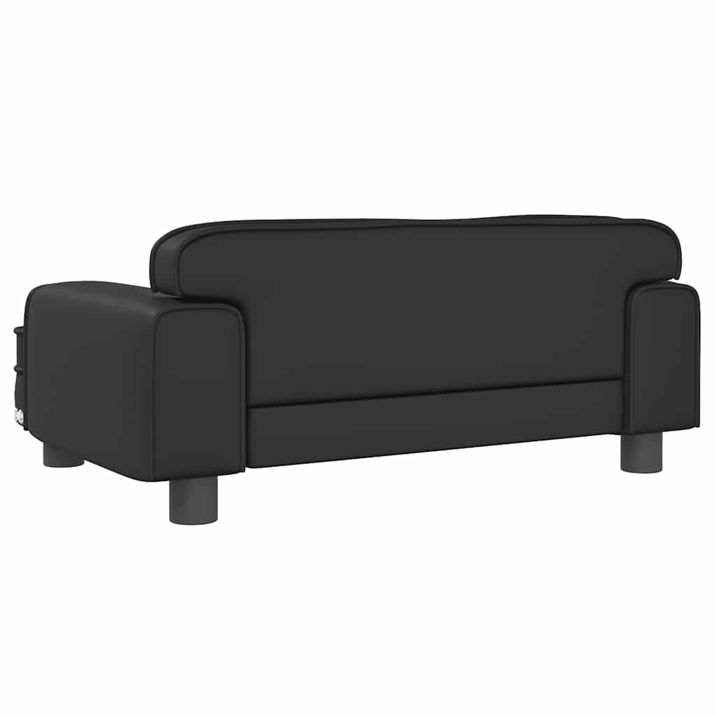 Pelíšek pro psy černý 70 x 45 x 30 cm umělá kůže