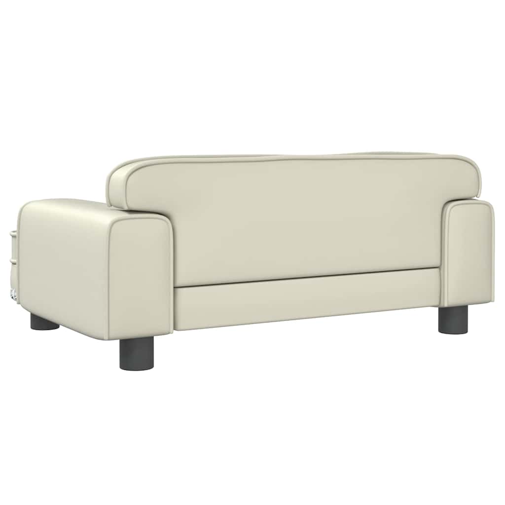 Pelíšek pro psy krémový 70 x 45 x 30 cm umělá kůže