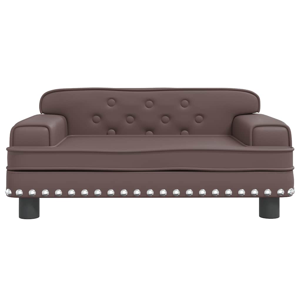 Pelíšek pro psy hnědý 70 x 45 x 30 cm umělá kůže