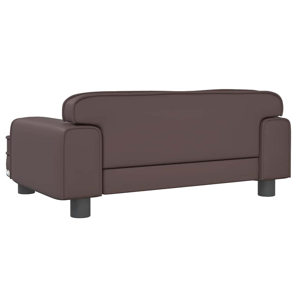Pelíšek pro psy hnědý 70 x 45 x 30 cm umělá kůže