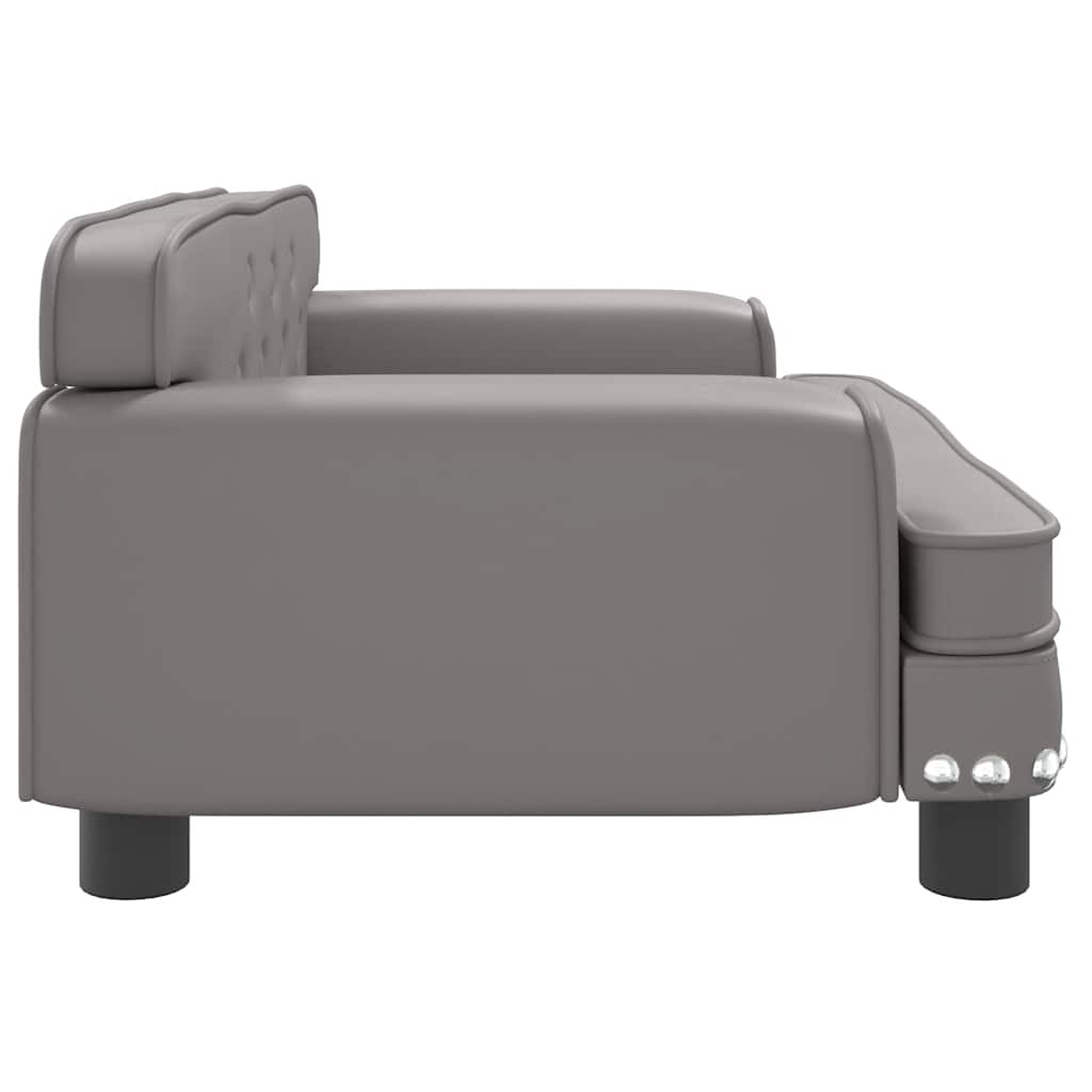 Pelíšek pro psy šedý 70 x 45 x 30 cm umělá kůže