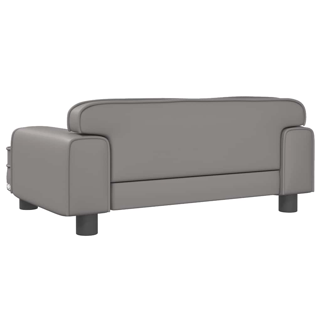 Pelíšek pro psy šedý 70 x 45 x 30 cm umělá kůže
