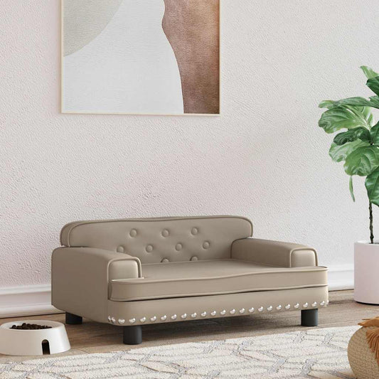Pelíšek pro psy cappuccino 70 x 45 x 30 cm umělá kůže