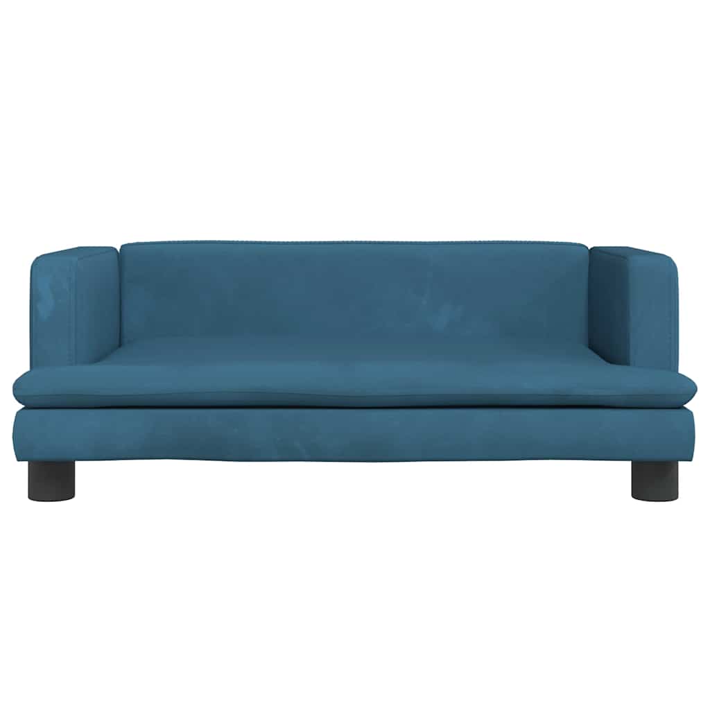 Pelíšek pro psy modrý 80 x 45 x 30 cm samet