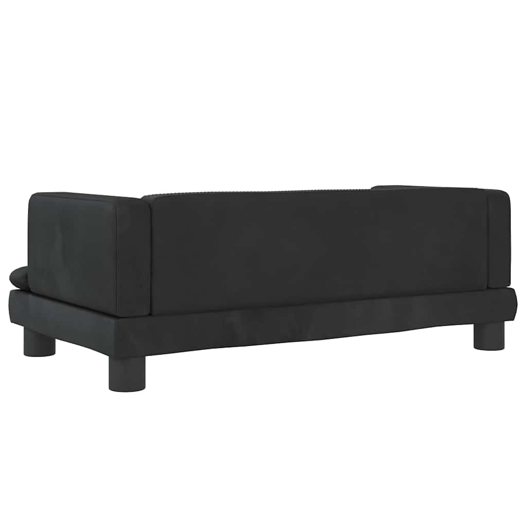 Pelíšek pro psy černý 80 x 45 x 30 cm samet