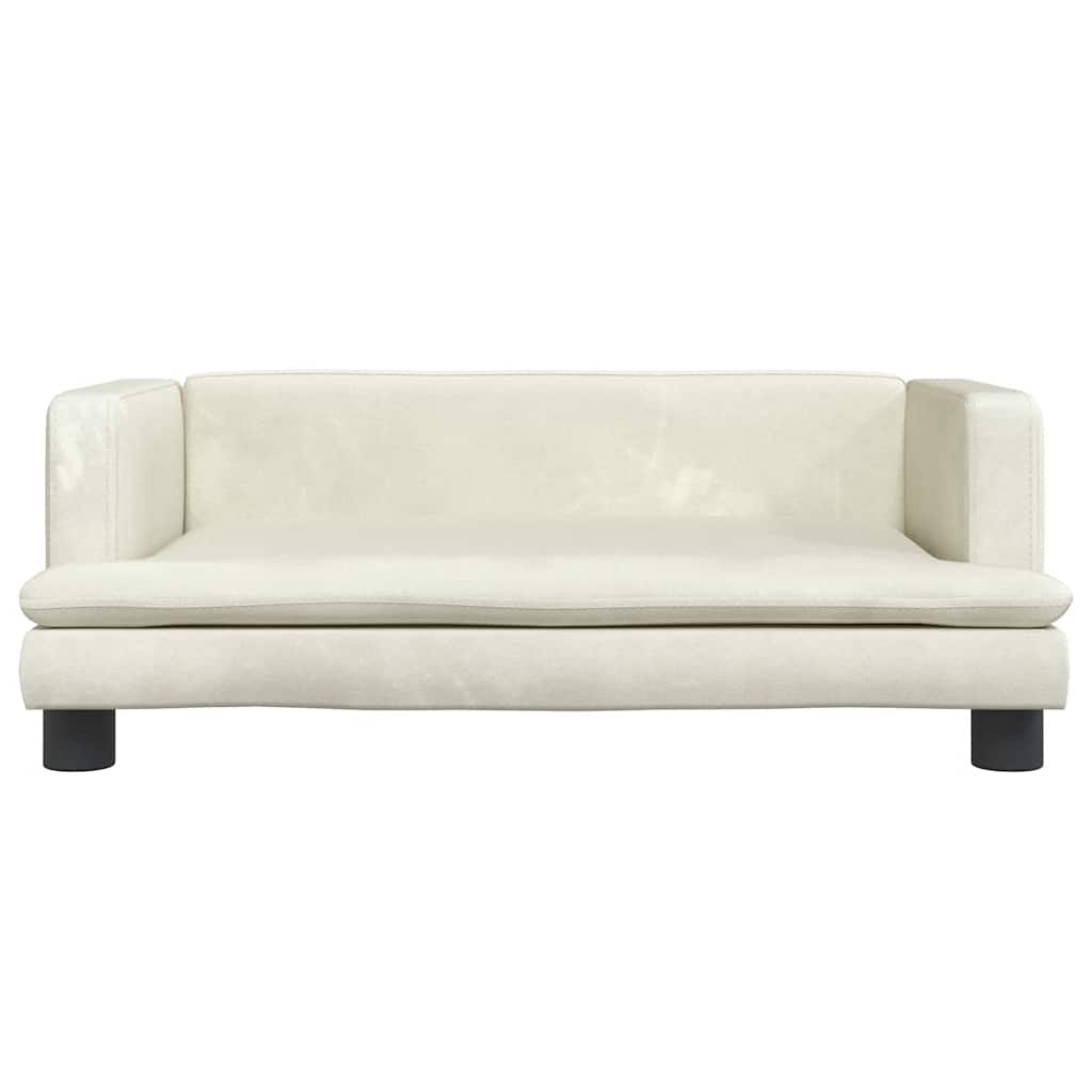 Pelíšek pro psy krémový 80 x 45 x 30 cm samet