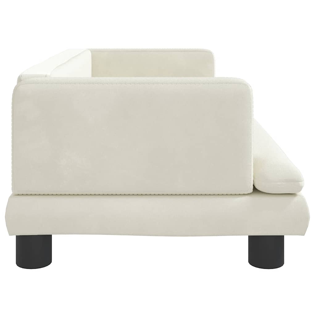Pelíšek pro psy krémový 80 x 45 x 30 cm samet