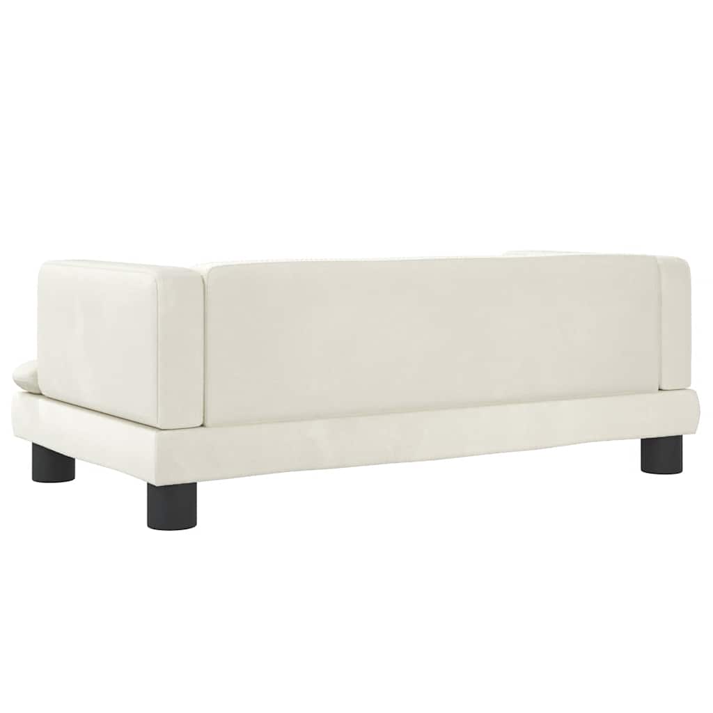 Pelíšek pro psy krémový 80 x 45 x 30 cm samet