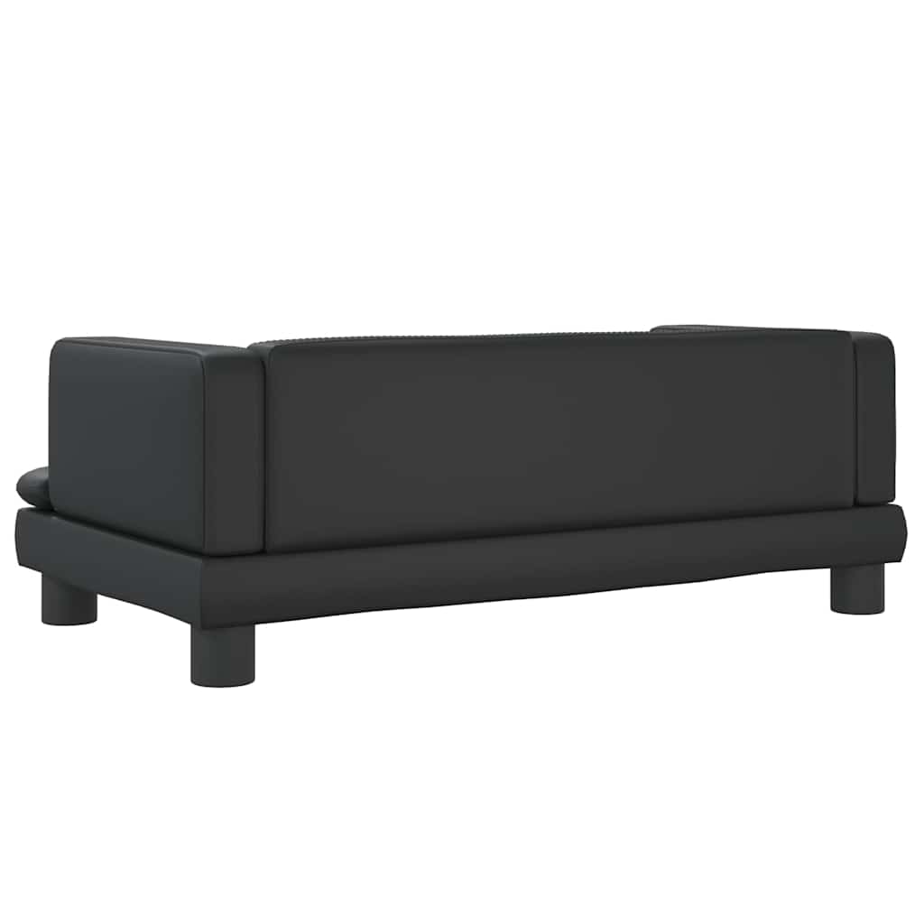 Pelíšek pro psy černý 80 x 45 x 30 cm umělá kůže