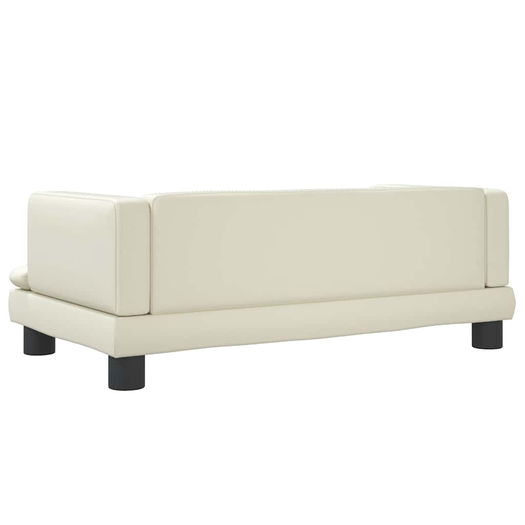 Pelíšek pro psy krémový 80 x 45 x 30 cm umělá kůže