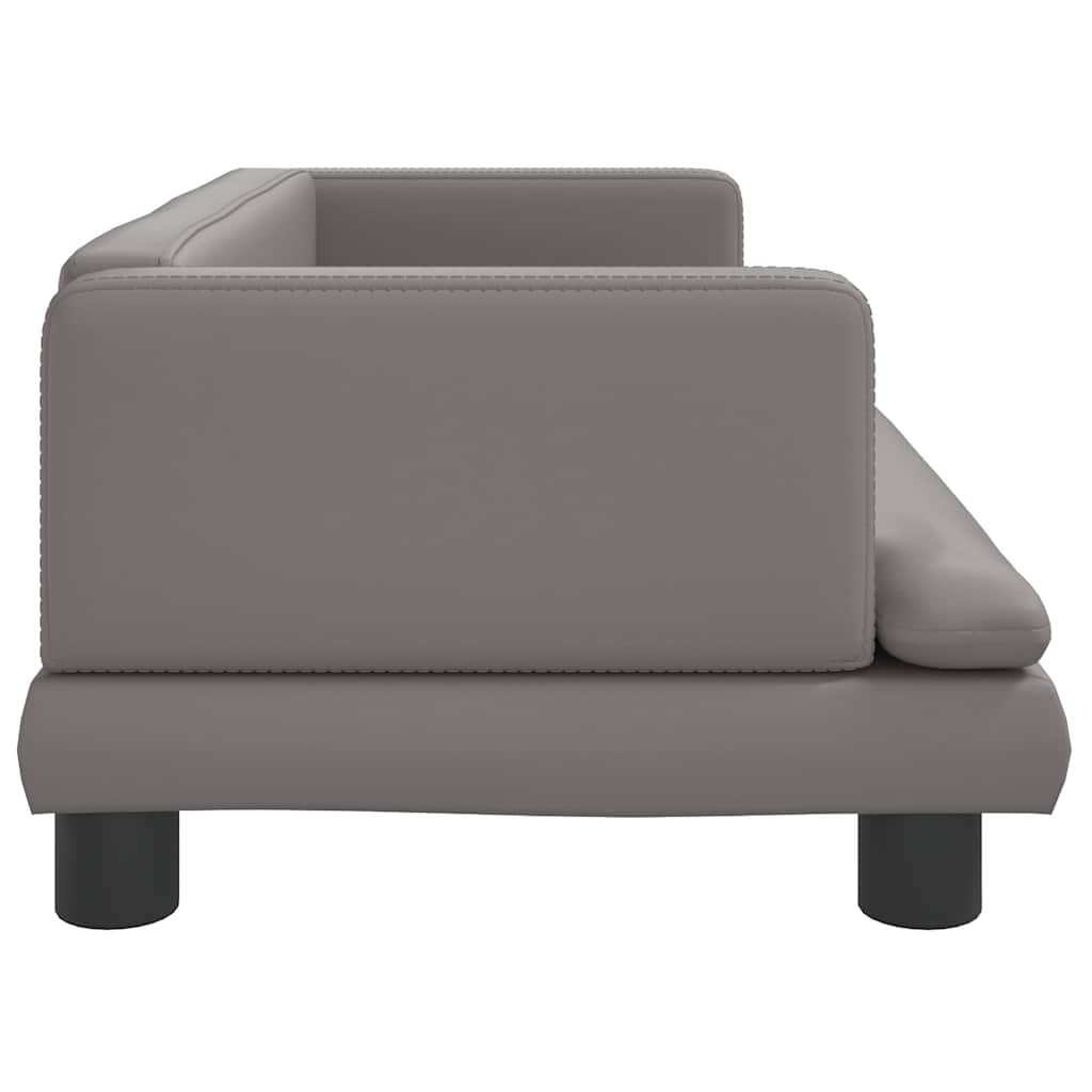 Pelíšek pro psy šedý 80 x 45 x 30 cm umělá kůže