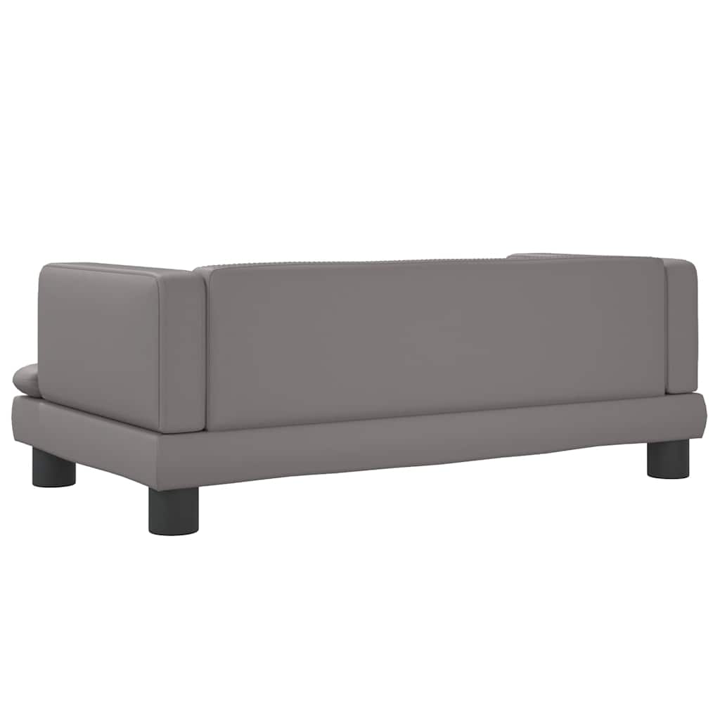 Pelíšek pro psy šedý 80 x 45 x 30 cm umělá kůže