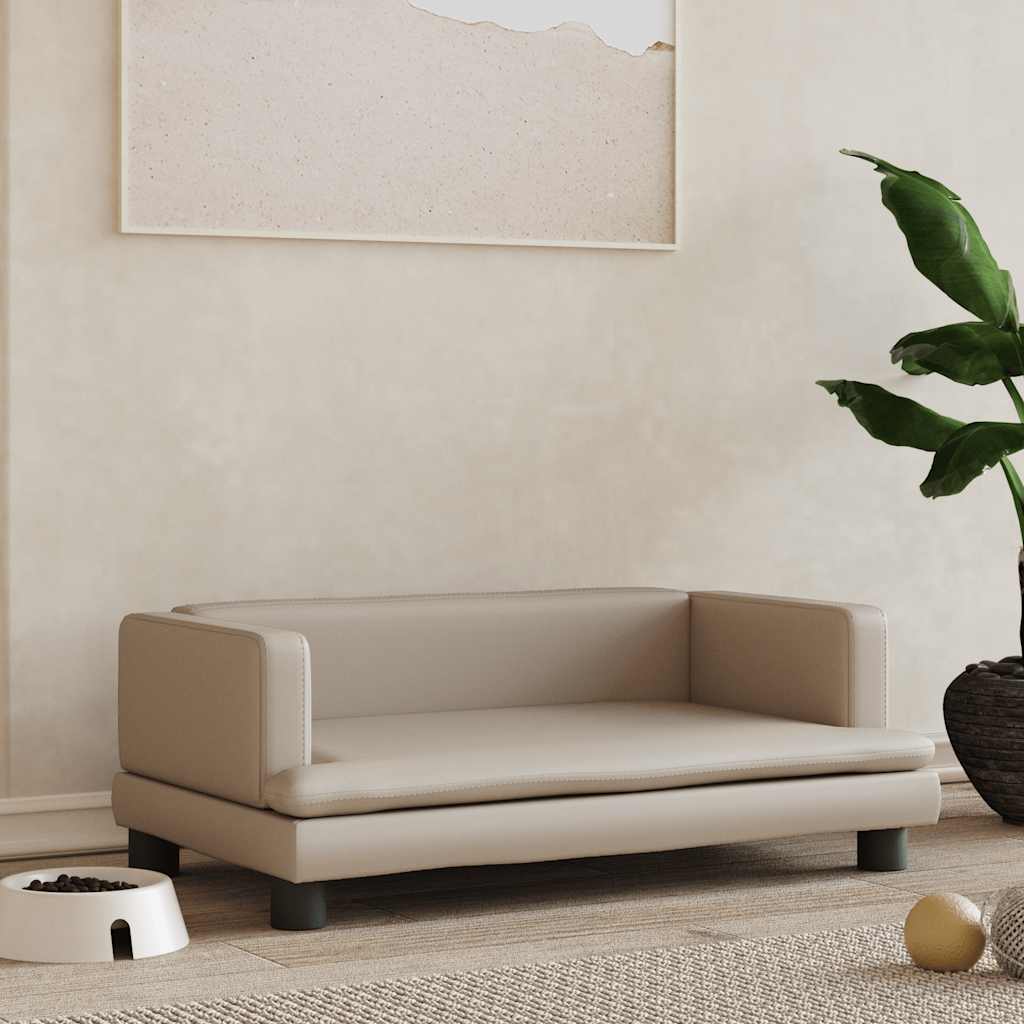 Pelíšek pro psy cappuccino 80 x 45 x 30 cm umělá kůže