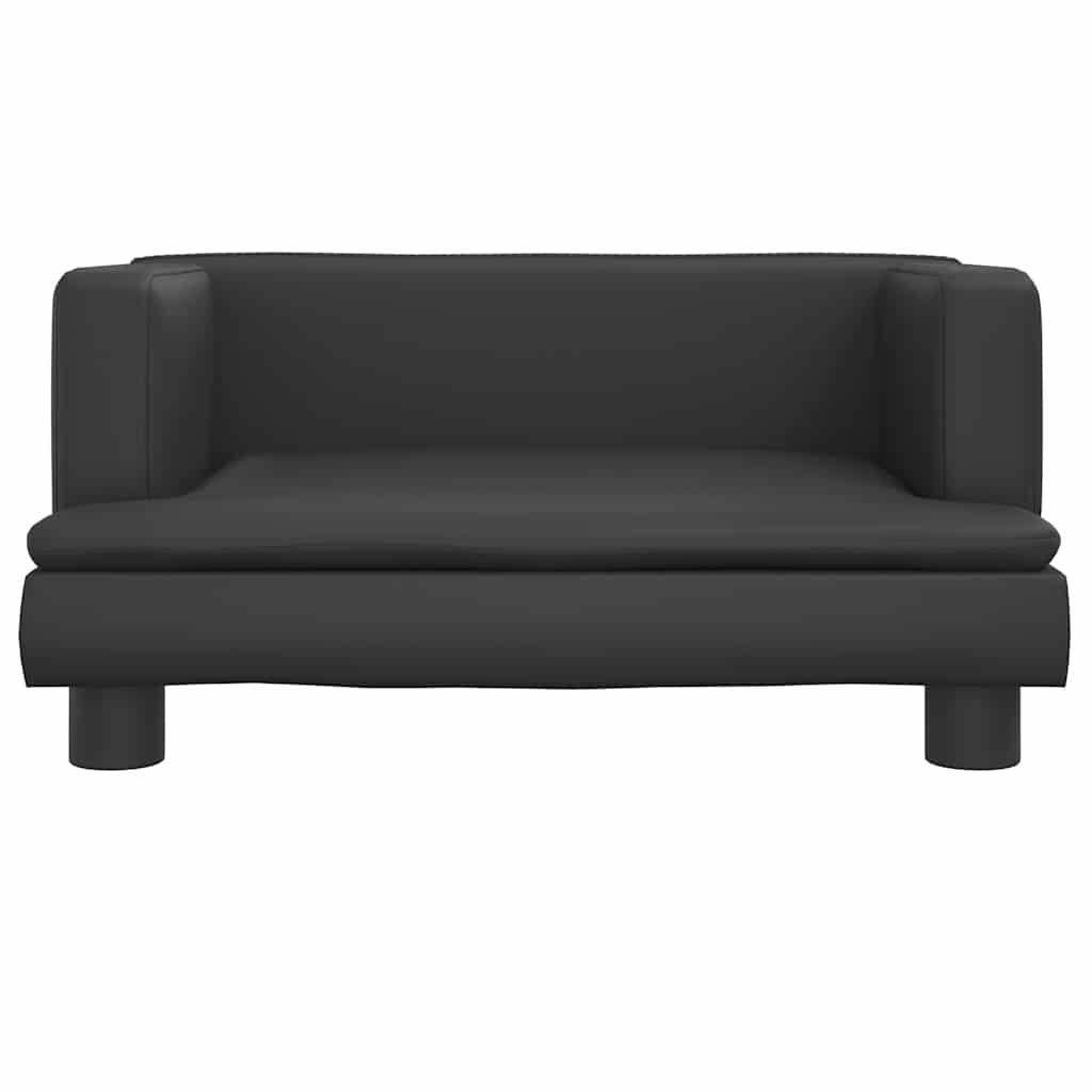 Pelíšek pro psy černý 60 x 40 x 30 cm umělá kůže