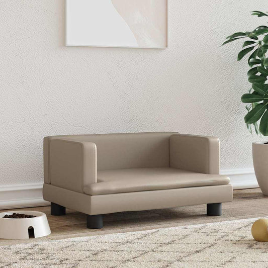 Pelíšek pro psy cappuccino 60 x 40 x 30 cm umělá kůže