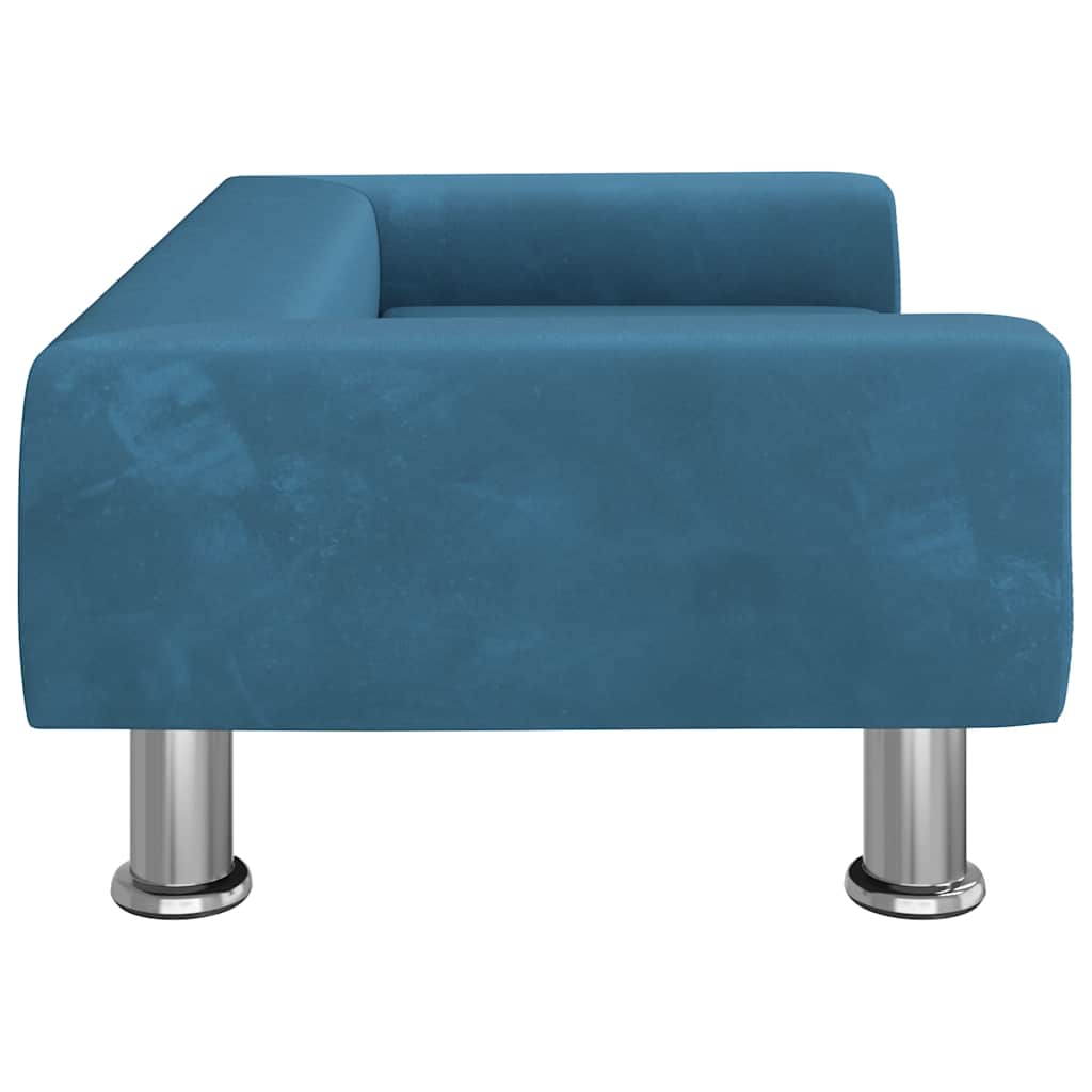Pelíšek pro psy modrý 70 x 45 x 26,5 cm samet