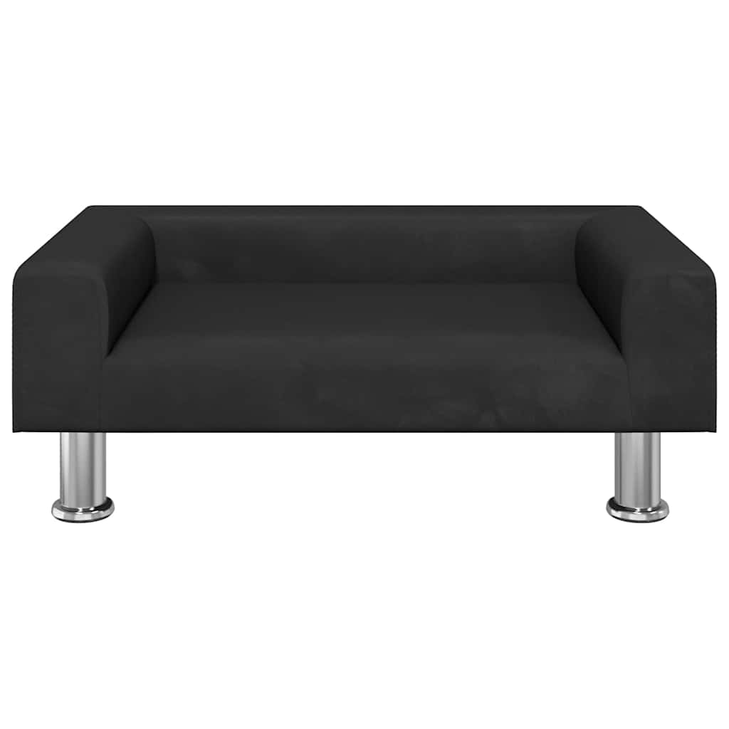 Pelíšek pro psy černý 70 x 45 x 26,5 cm samet