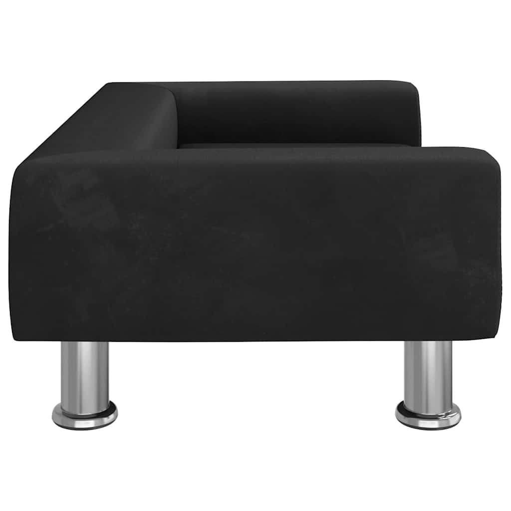 Pelíšek pro psy černý 70 x 45 x 26,5 cm samet