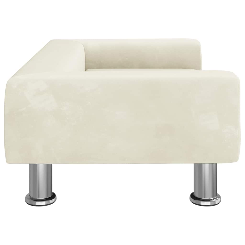 Pelíšek pro psy krémový 70 x 45 x 26,5 cm samet