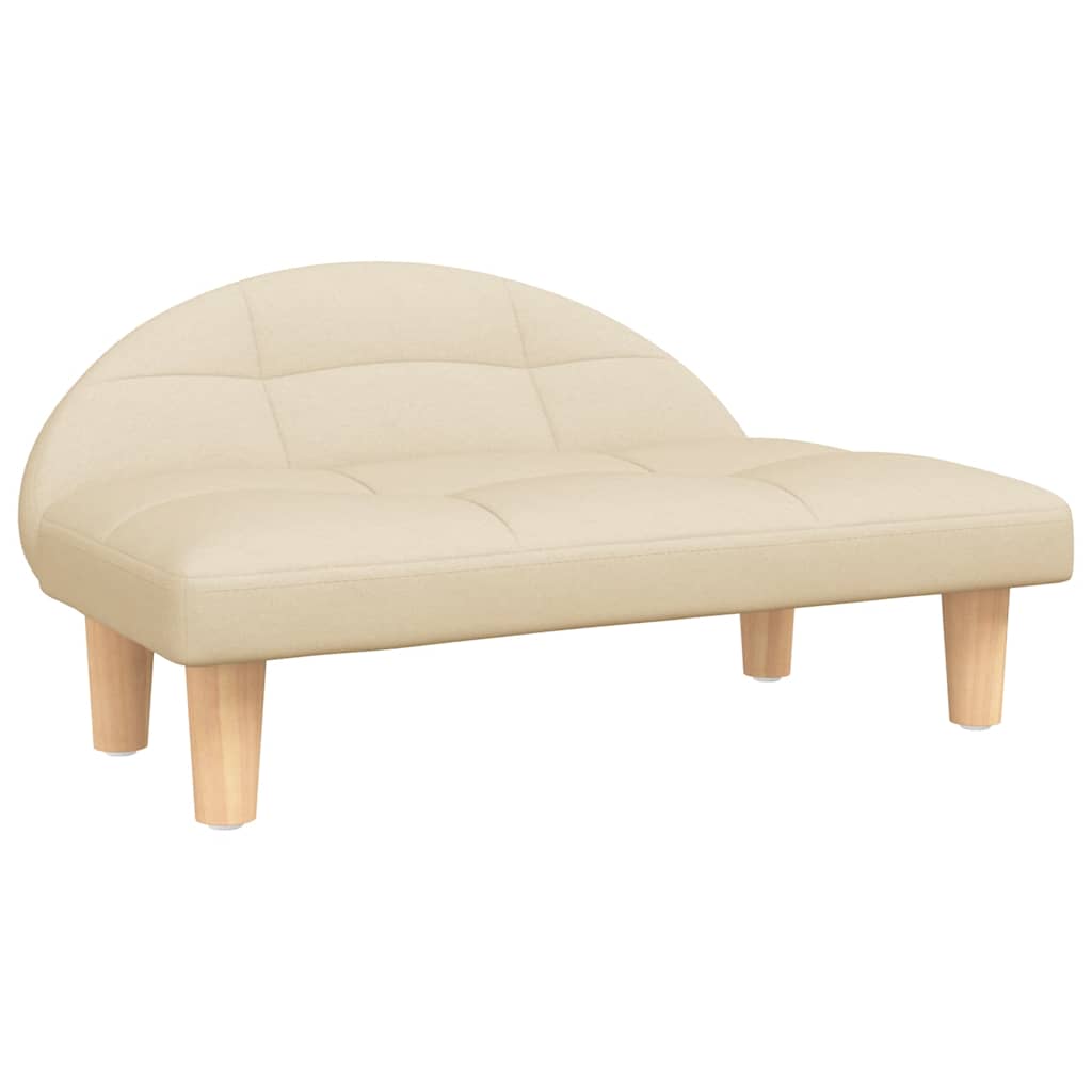 Pelíšek pro psy krémový 70 x 52 x 30 cm textil
