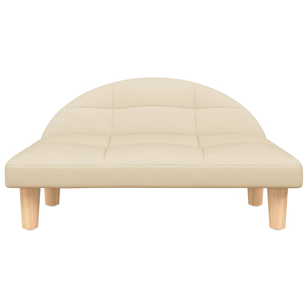 Pelíšek pro psy krémový 70 x 52 x 30 cm textil