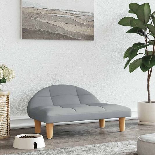 Pelíšek pro psy světle šedý 70 x 52 x 30 cm textil