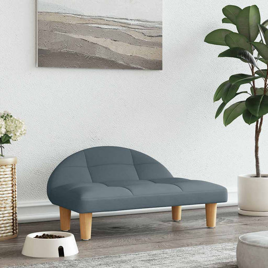 Pelíšek pro psy tmavě šedý 70 x 52 x 30 cm textil