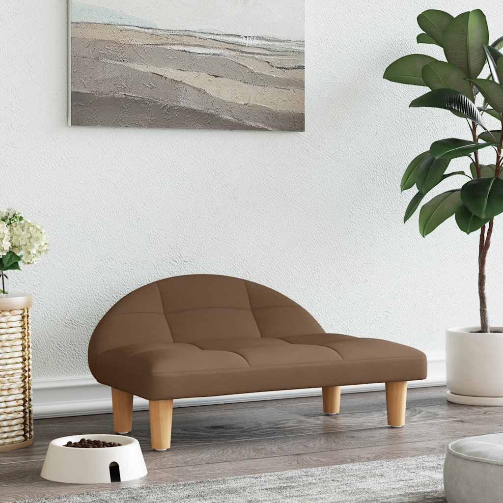 Pelíšek pro psy hnědý 70 x 52 x 30 cm textil